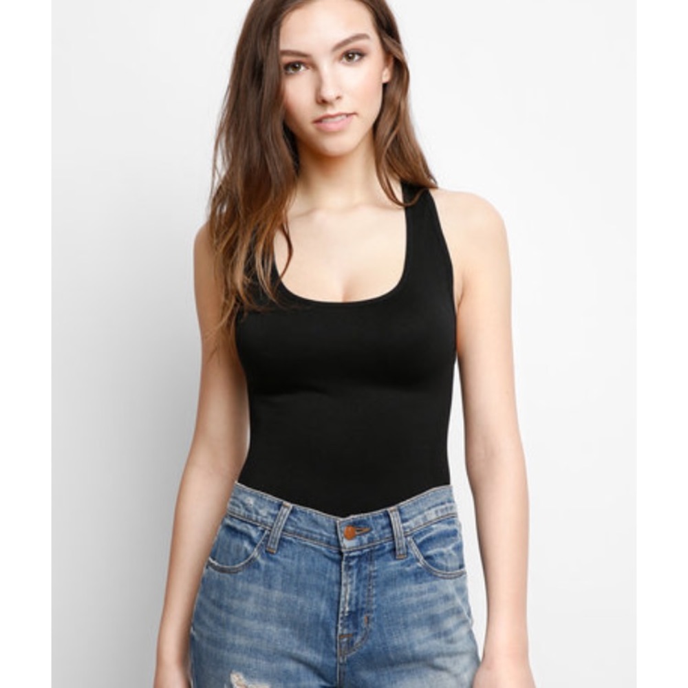 South moon under black bodysuit - racer back